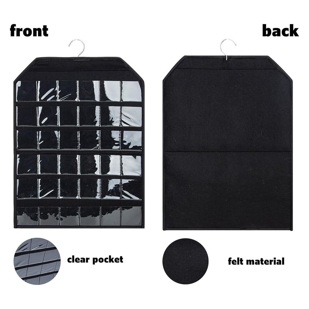 Sturdy Felt Badge Storage Bag With Multiple Pocket Designs Sturdy Dustproof Wall Hanging Solution for Home or Office