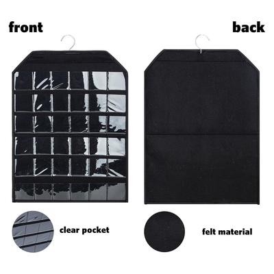 Sturdy Felt Badge Storage Bag With Multiple Pocket Designs Sturdy Dustproof Wall Hanging Solution for Home or Office