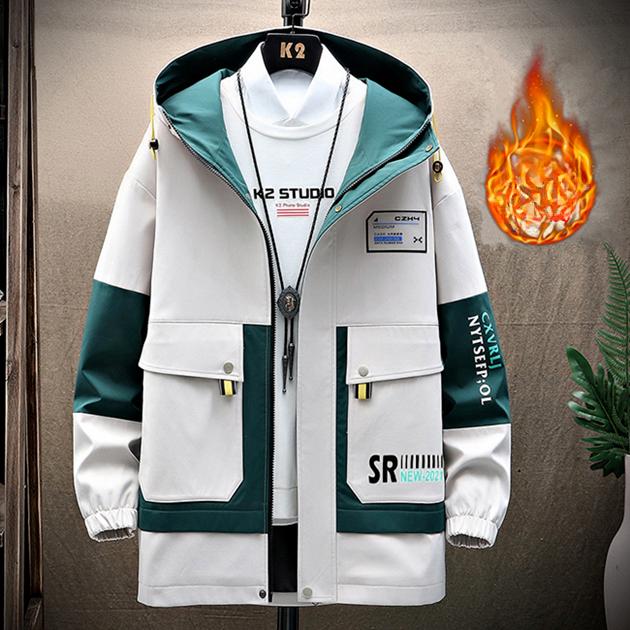 

Весенняя повседневная мужская куртка с капюшоном, уличная ветровка, куртки-бомберы, пальто для мужчин L