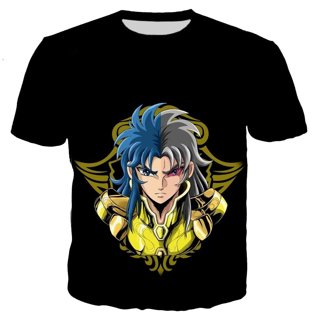 Saint Seiya T Shirt Men Fashion T-shirts Kids Hip Hop Tops Tees Anime 3d Print Tshirt Summer Men's T-shirt Graphic Tops Boys Tee