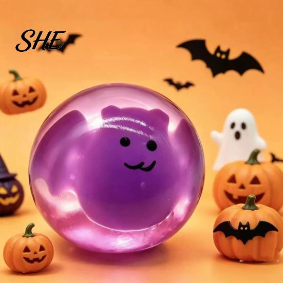 Fidget Toys for Anxiety Slow Rising Pumpkin Ghost Stress Ball, Soft TPR Toy Cute Kawaii Squeeze Relief And Focus, Portable Hand Exerciser Office
