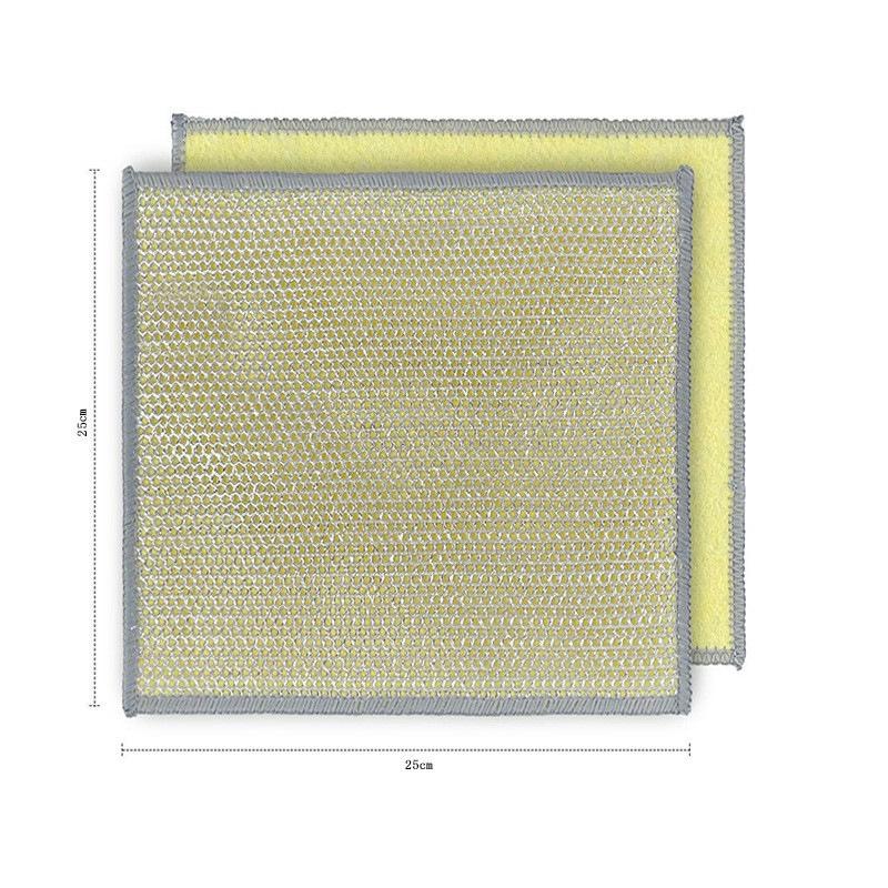 Alternative Steel Wool Double-Layer Non-Stick Dishwashing Cloth
