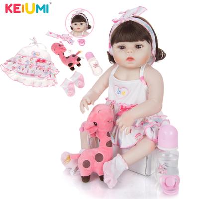 20/'/' Reborn Doll Baby Lifelike Vinyl Silicone Newborn Dolls Wig Gift Girl Toys