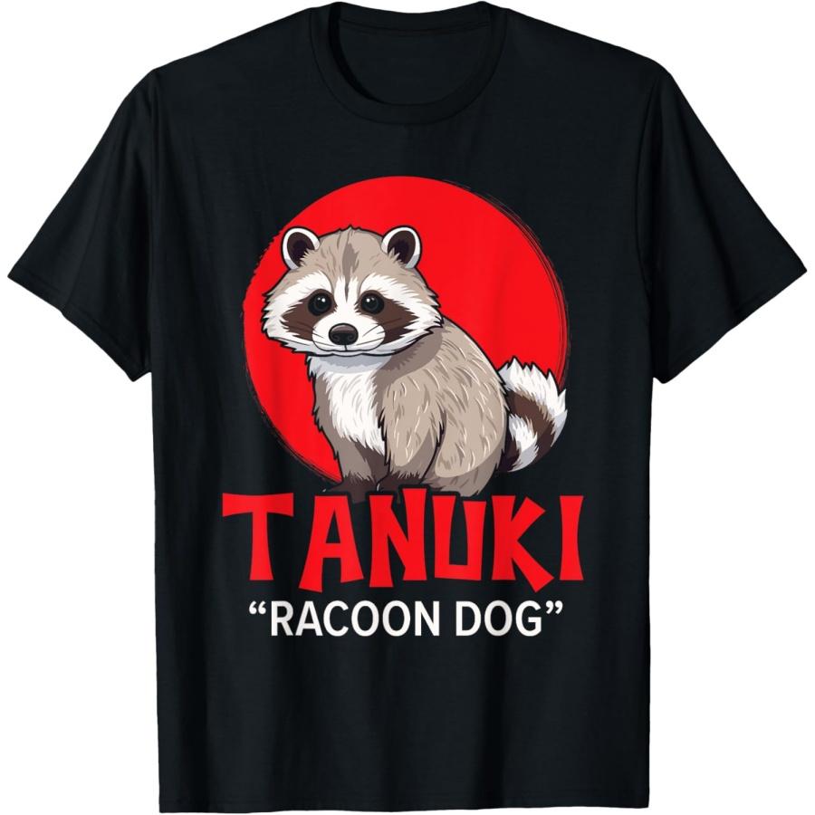 

Тануки Енот Мусорная Панда Японская Енотовидная Собака Животное Футболка для Мужчин Женщин XXXXXL чёрный
