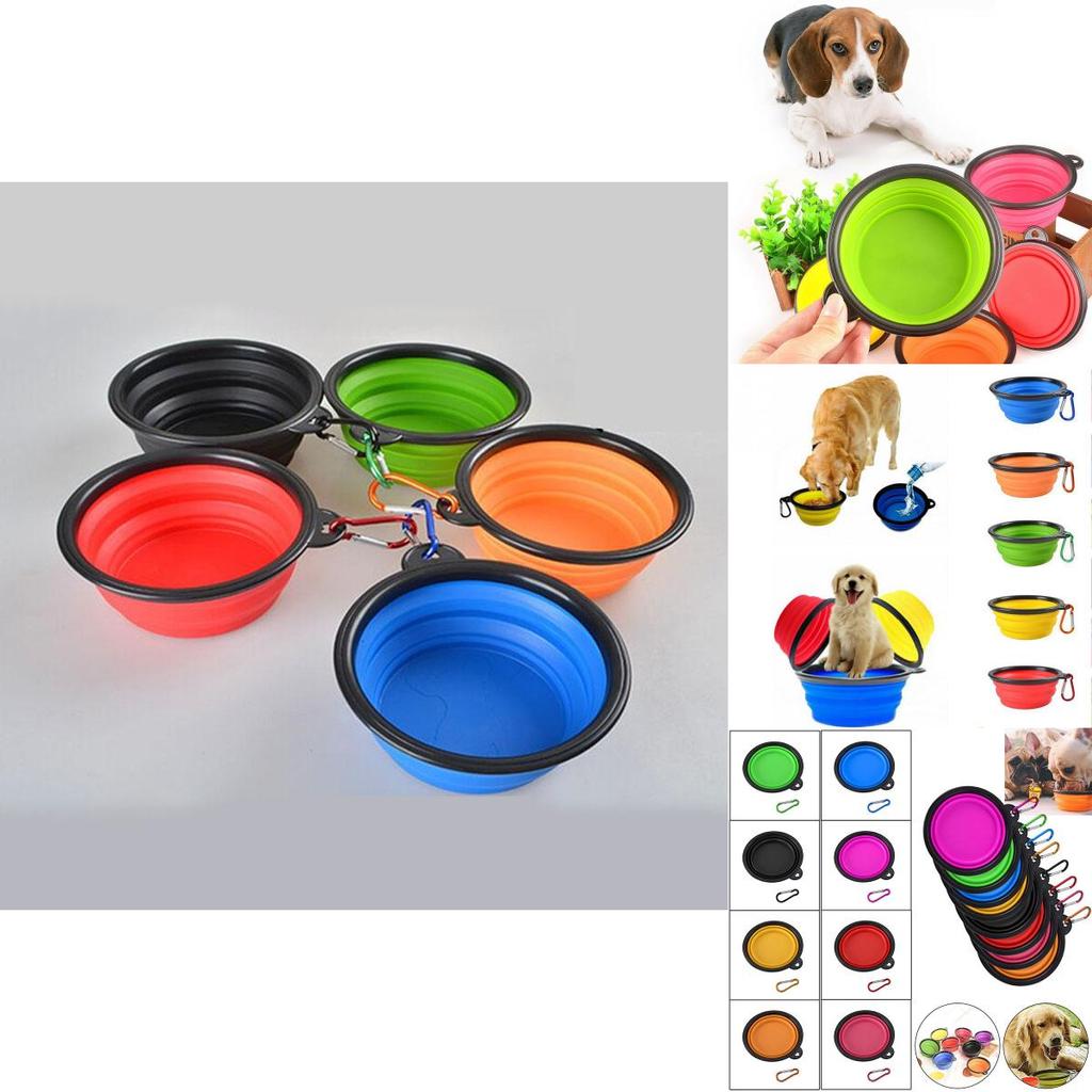 Portable Collapsible Pet Dog Bowl 350ml For Travel In Vibrant Colors For Food And Water