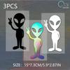 Alien Peace Sign Vinyl Decal Car Stickers for Window Body Styling Durable Decoration Automotive Trucks Laptop Moto Vinyl Decals