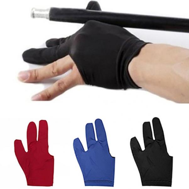 Noua mănușă pentru tac de biliard pentru snooker Spandex, mâna stângă deschisă, cu trei degete