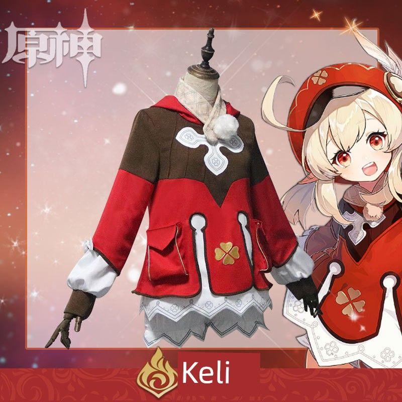 Genshin Impact Klee Lolita Costume Game Outfit for Women Cute Cosplay Non-Maid Version
