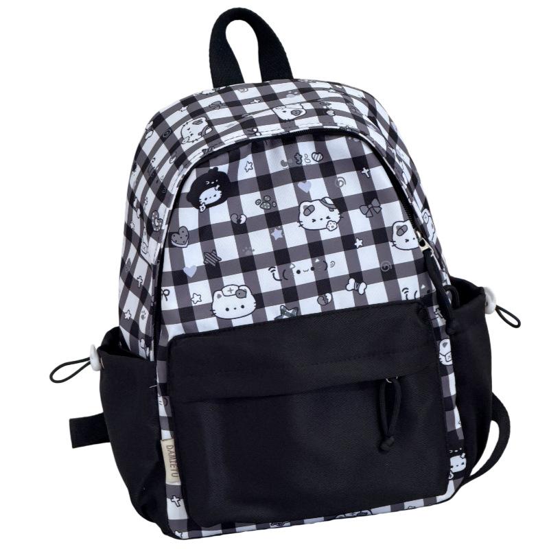Schoolbag Korean Version Ins Cute Cartoon Cat Backpack Female Large Capacity Cute Graffiti Student Schoolbag Sweet Versatile Backpack