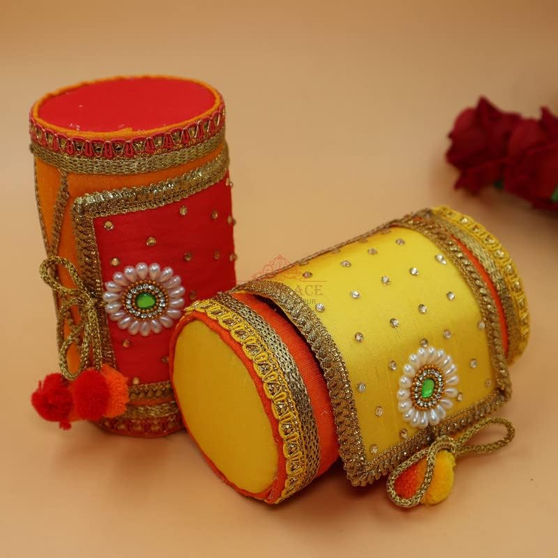 Decorative Engineered Wood Shagun Cash and Jewellery Box for Wedding and Festive Gifting, Multicolour, 20L X 10W X 4H Centimeters