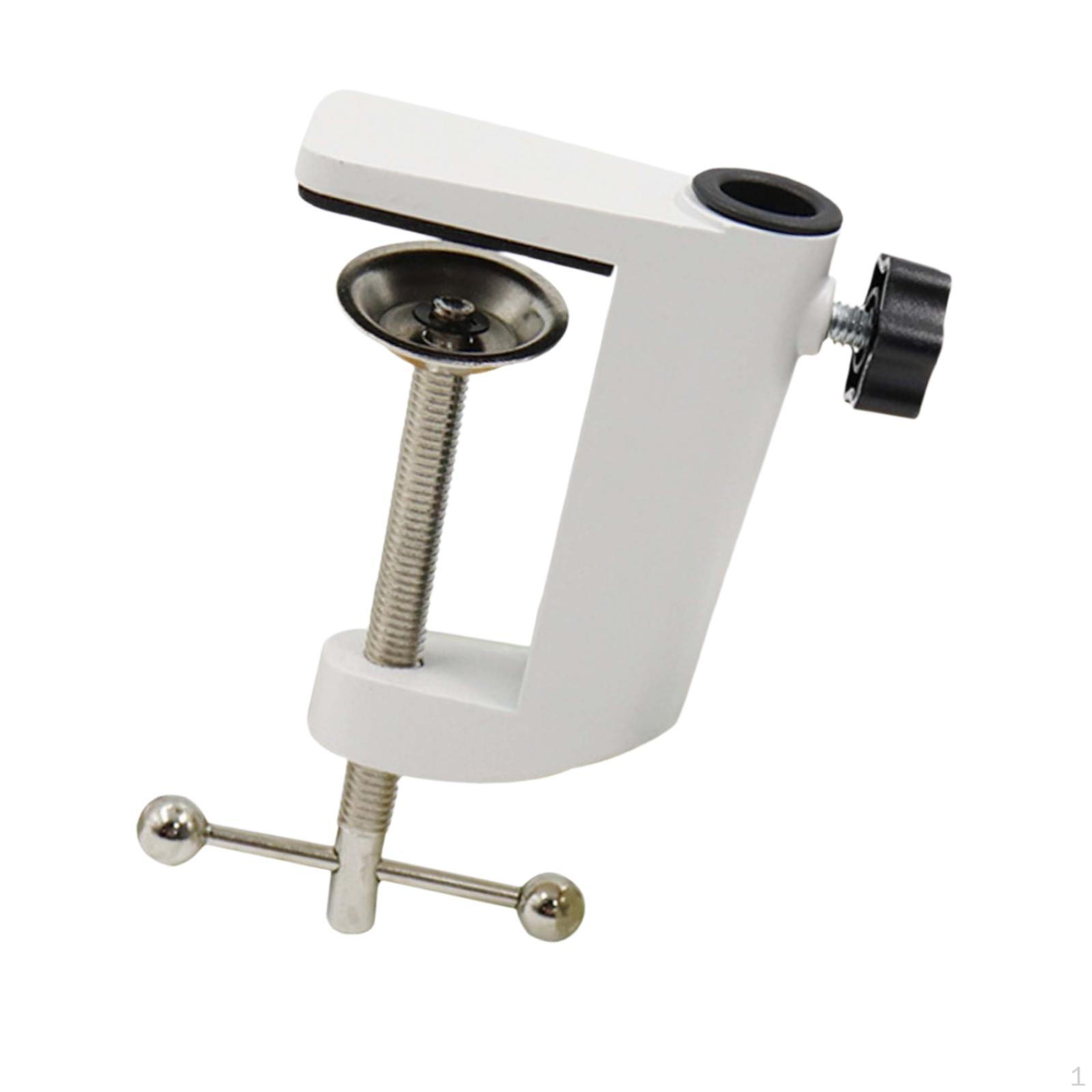 Настольный зажим для крепления камеры, прочный кронштейн, увеличительное стекло, лампа White Aluminum