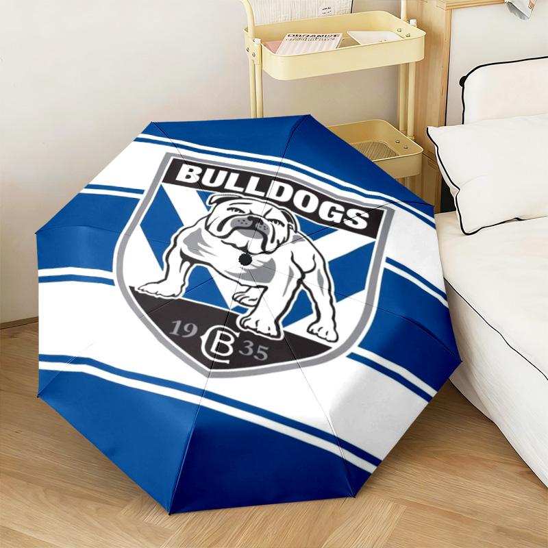 1PC Bulldogs Team Spirit Automatic Umbrella - Suitable Travel Outdoor Portable Umbrella Birthday Gift Daily Essentials