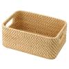 MUJI Rattan Box with Handle, Stackable, Rattan V, Approx. W15 X D22 X H9cm, 47028454, Natural