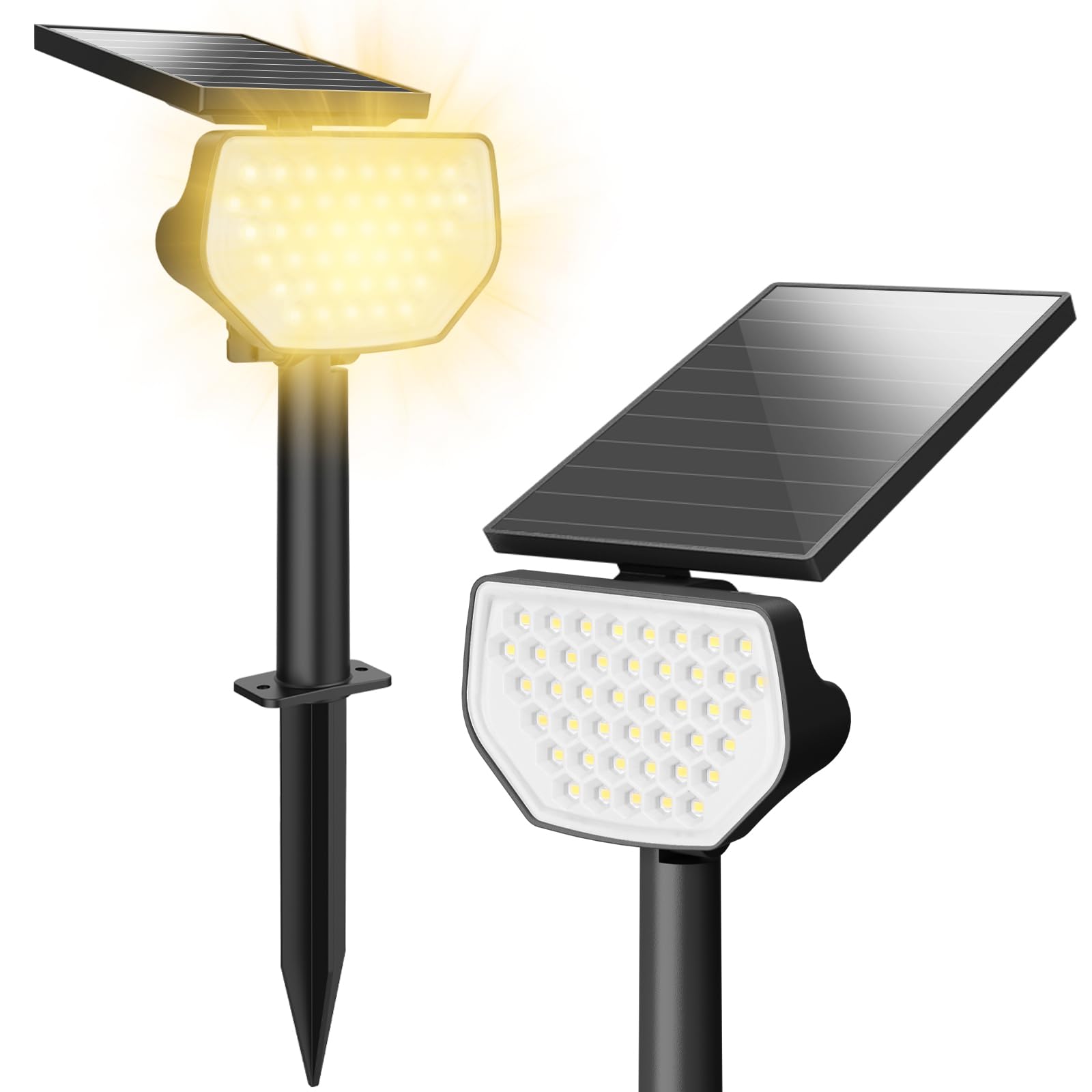 

Lepro Солнечный уличный садовый 3000K Теплый Всегда горит 43 IP65 Автоматически включается ночью и выключается днем Подсветка земли и без проводки Упаковка из 2 штук