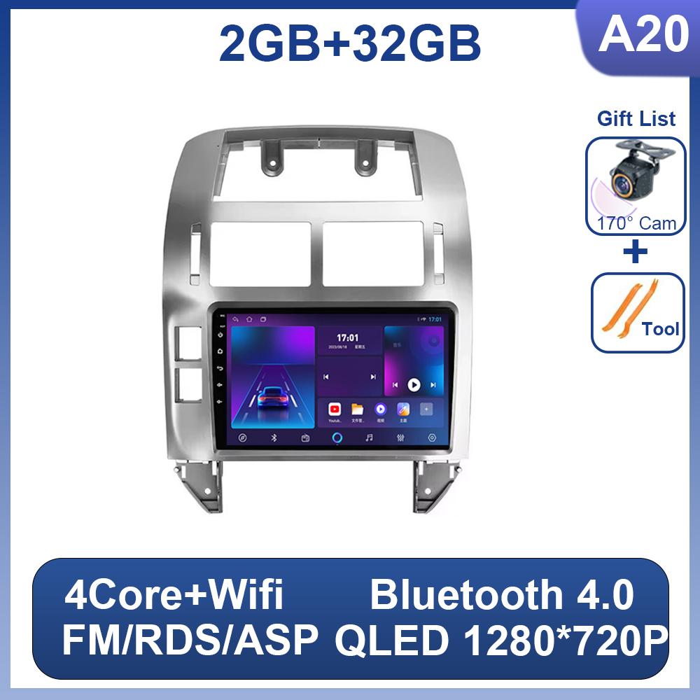 

Android 14 Carplay Радио Мультимедийный плеер Для Volkswagen Polo Mk4 IV 2001-2009 Автомагнитола Android Auto GPS Навигация Нет 2DIN