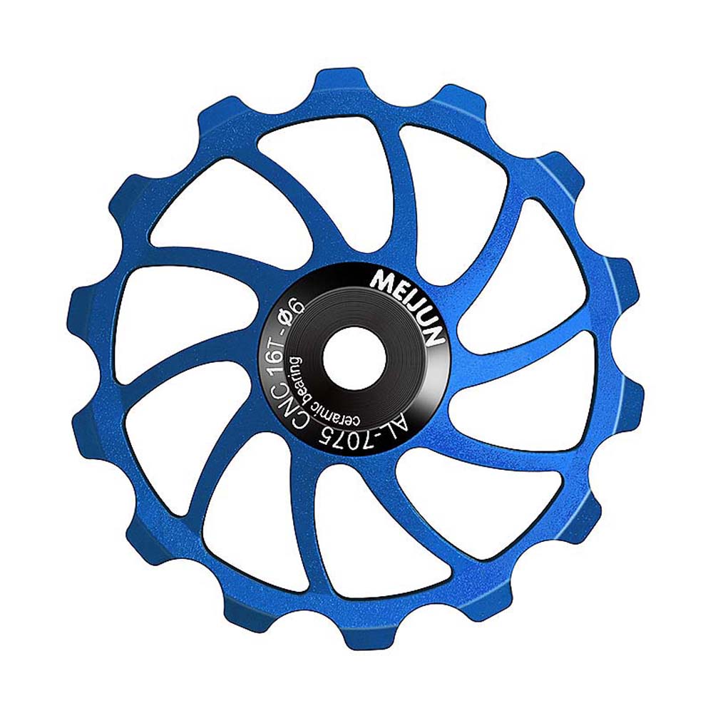 

MTB 14T 15T 16T Трансмиссия Керамический Ролик Подшипник Направляющий Ролик Задний Переключатель Направляющее Колесо 16T синий