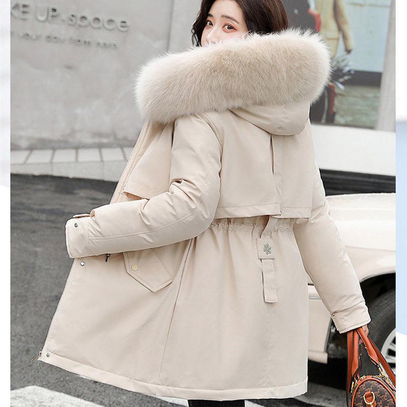 Autumn and Winter Parker Cotton Jacket, Down Cotton Jacket, Medium To Long Korean Version, Loose Cotton Jacket, Casual Cotton Jacket