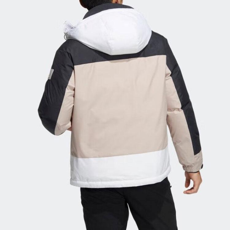 Adidas Color Block Outdoor Sports Hooded Down Jacket Men Jacket IA4213