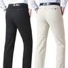 Men's Spring Autumn 100% Cotton Middle-aged Business Trousers Straight Slacks High Waist Dad's Thin Thick Casual Male Suit Pants
