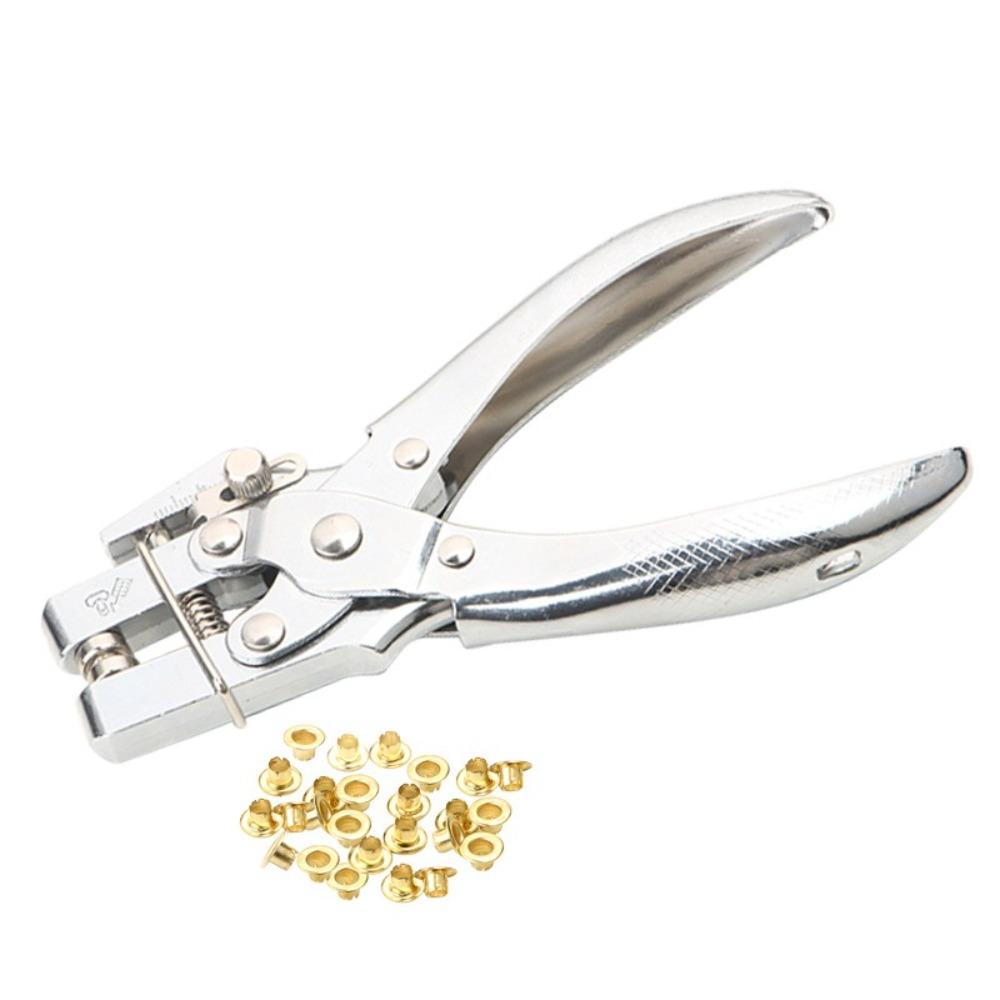 

Durable Metal Eyelet Punch Pliers All-in-One Snap Buttons Grommet Tool Adjustable Depth Hole Punch Tool Bag Repair