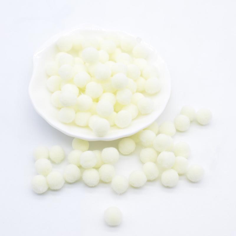 200Pcs 8mm Colorful Elastic Ball DIY Sewing On Patches Home Decoration Appliques Crafts Accessories