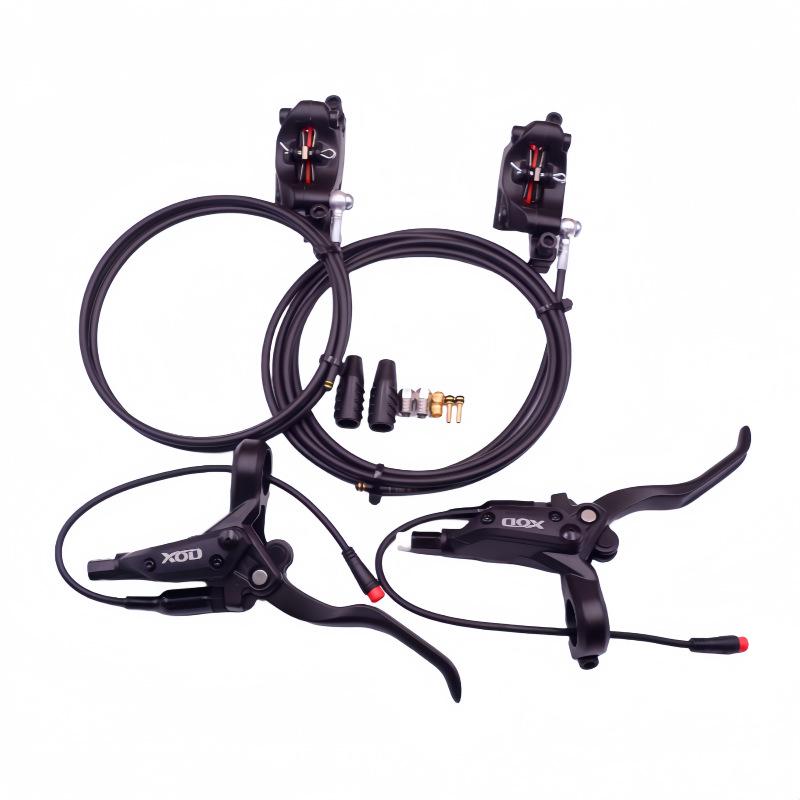 XOD 2-Kolben Elektrofahrradbremse, Wasserdichte Ölbremse mit 2-Pin-Stecker für Kukirin Roller