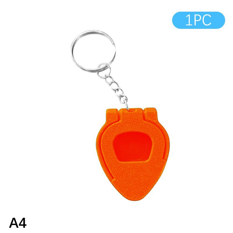 

1/3 шт. Чехол-держатель для медиаторов с брелоком, пластиковый, портативный, стильный, для гитаристов, идеальный подарок для меломанов, для дома, для путешествий A4