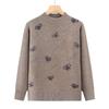 Hodo Women's Mid-Aged Winter Semi-High Collar Knit Sweater
