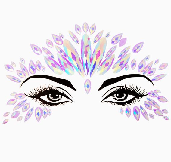 

3D Latest Rhinestone Festival Makeup Bright Face Stickers Sparkling Stones Jewelry Stickers On Crystals Face Gems Decoration Diamonds