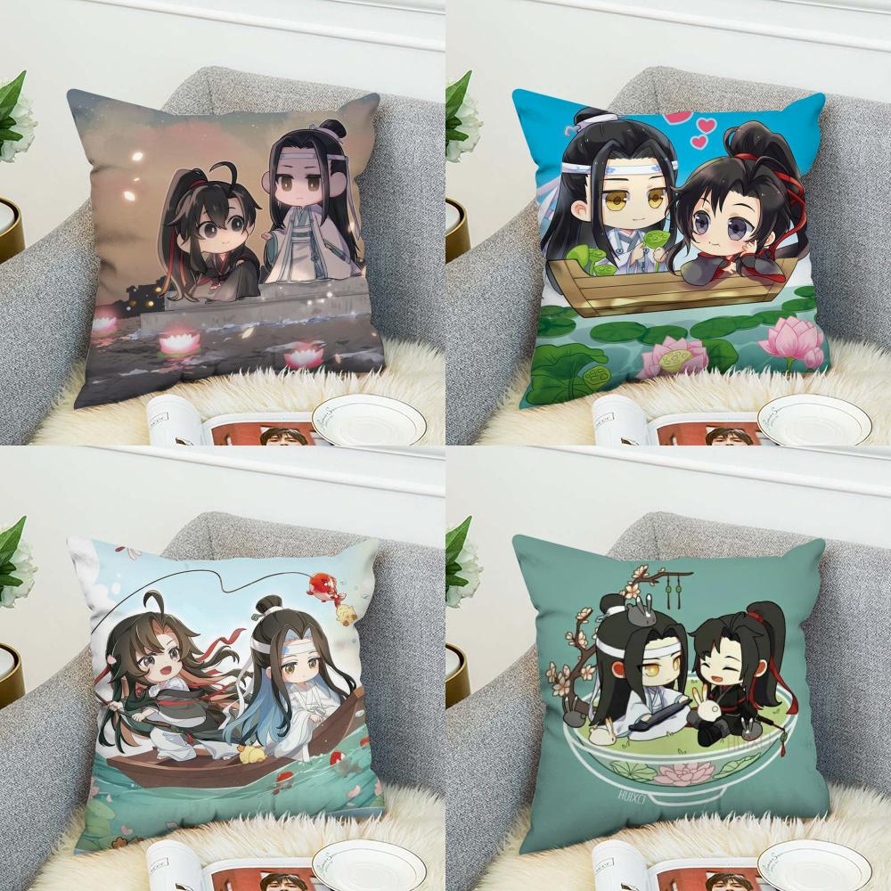 Mo Dao Zu Shi Pillow Case For Car Sofa Decorative Home Doublesided Print Plush Square Throw Pillow Cushion Cover