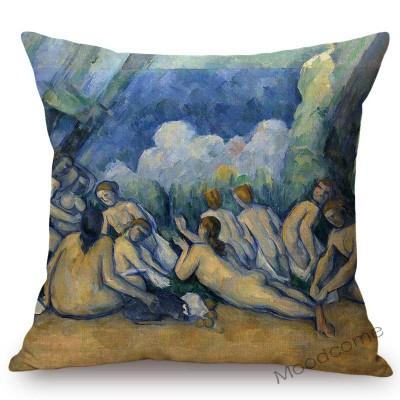 French Impressionism Artist Paul Cezanne Bather Still Life Country Views Oil Painting Sofa Pillow Cover Decorative Cushion Cover