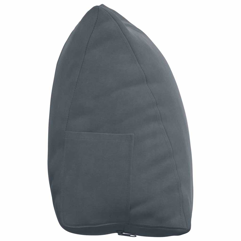Back Cushion Dark Gray 45 x 20 x 35 cm Cord Fabric