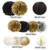 Rose Gold Paper Décor Set: Flower Stamped Lanterns & Honeycomb Balls for Parties