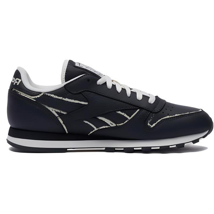 Keith Haring X Reebok Classic Leather Dog Blackboard Chalk Drawing Men Sneakers Grey Pure-Grey-8 GZ1456