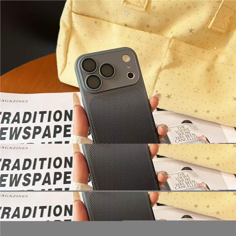 

Apple 17 Pro Max Two-tone Magnetic Grid Phone Case with Heat Dissipation & Drop Protection for iPhone 16 iPhone 13 серый/чёрный
