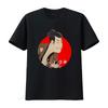 Premium Japanese Kabuki Ukiyo e Sharaku Print Short sleeve T Shirt vintage Washed Stylish homme Top For Everyday Wear Stretched