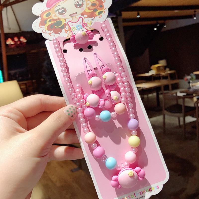 Coffret Cadeau Bijoux de Princesse pour Filles: Collier, Bracelet, Bague, Pince et Attache Cheveux