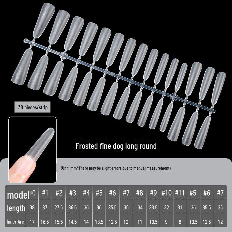 Ultra-Thin Frosted Nail Stickers: Full & Half Styles, Traceless, Extra Long, No Grinding Needed
