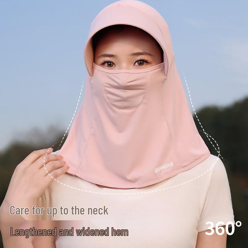Women s Cycling Sun Protection Mask Hat with Neck Guard