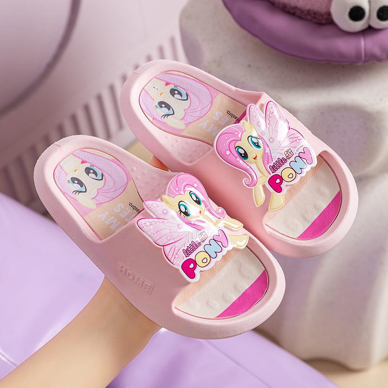 Chinelos de Verão Antiderrapantes My Little Pony para Meninas - Chinelos de Desenho Animado para Casa