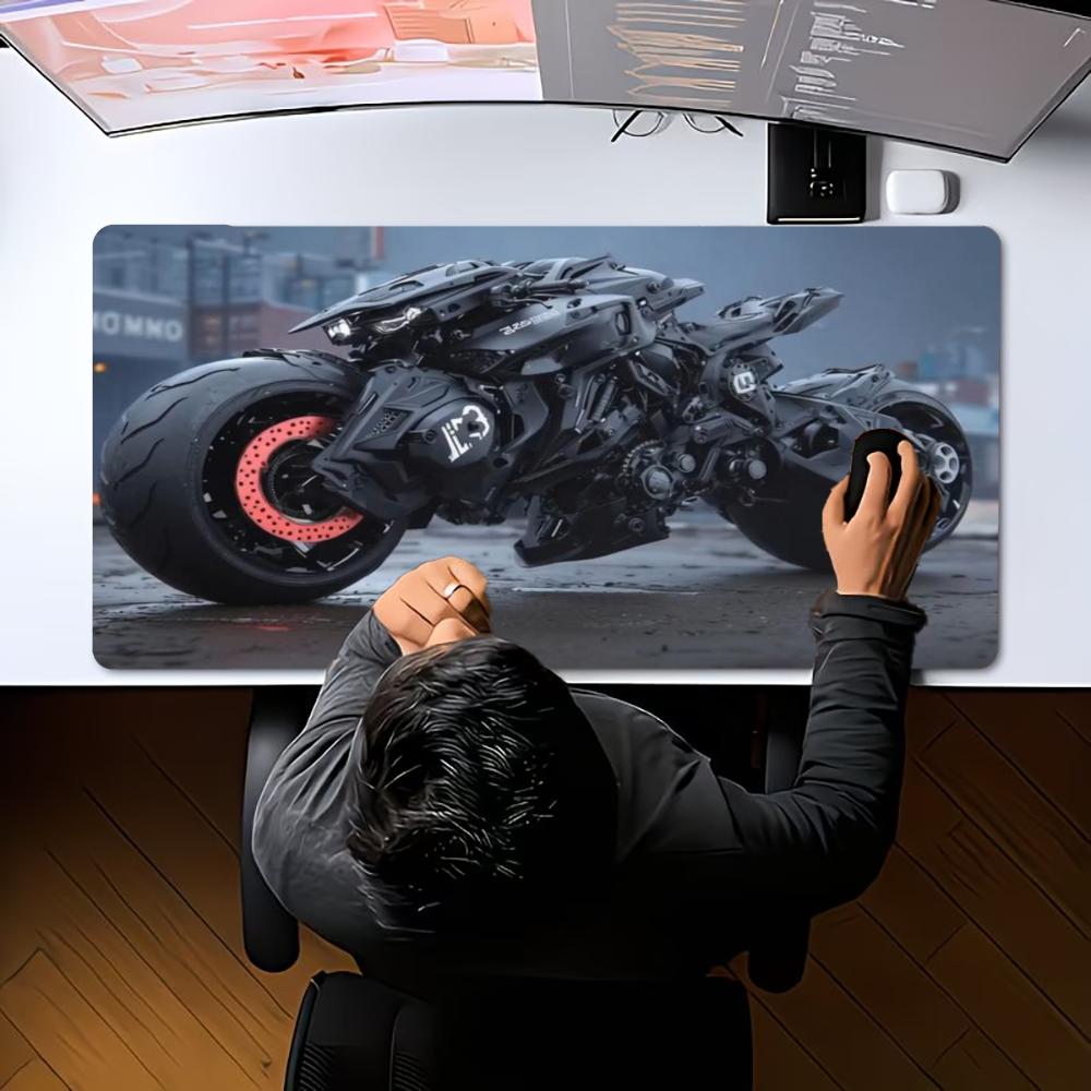 Cyberpunk Racing XXL Gaming Mouse Pad Deskmat Non-Slip Rubber Keyboard Table Mat Modified Motorcycle Pc Gaming Desk Mats Gamer