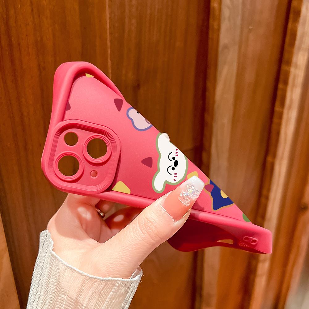 Soft Silicone Square Ladders Cartoon Pattern Full Cover Camera Protection Shockproof Case for Huawei Honor Xiaomi Redmi Samsung