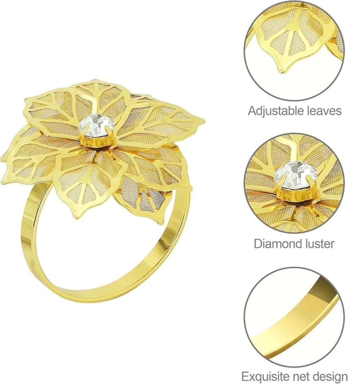 

10 шт. Кольца для салфеток Сплав Ажурный Цветок Держатель для салфеток Кольцо для салфеток для обеденного стола для званых обедов Свадебного банкета Семейных посиделок Декор стола 10pcs