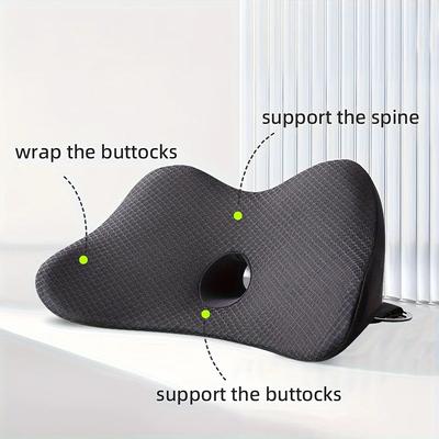 Lumbar Support Pillow Memory Foam Car Seat Waist Cushion Relieve Back Pain Soft and Comfortable For Office Home Car