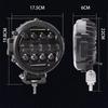 7-Zoll 60W Runde LED-Leuchten Scheinwerfer Superhelle Offroad-LED-Arbeitslichtleiste Verstellbare Montagehalterung Tagfahrlicht