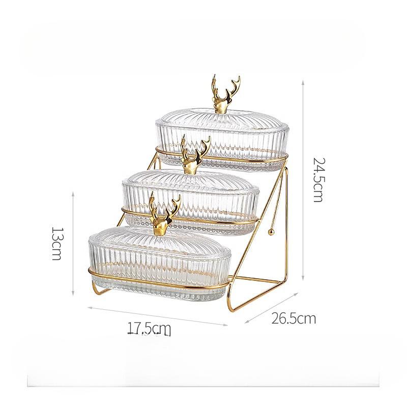 Fruit Tray Home Use Living Room Dried Nuts Fruit Snack Dining Plate Latest Style Subdivided Afternoon Tea and Dessert Dining Plate