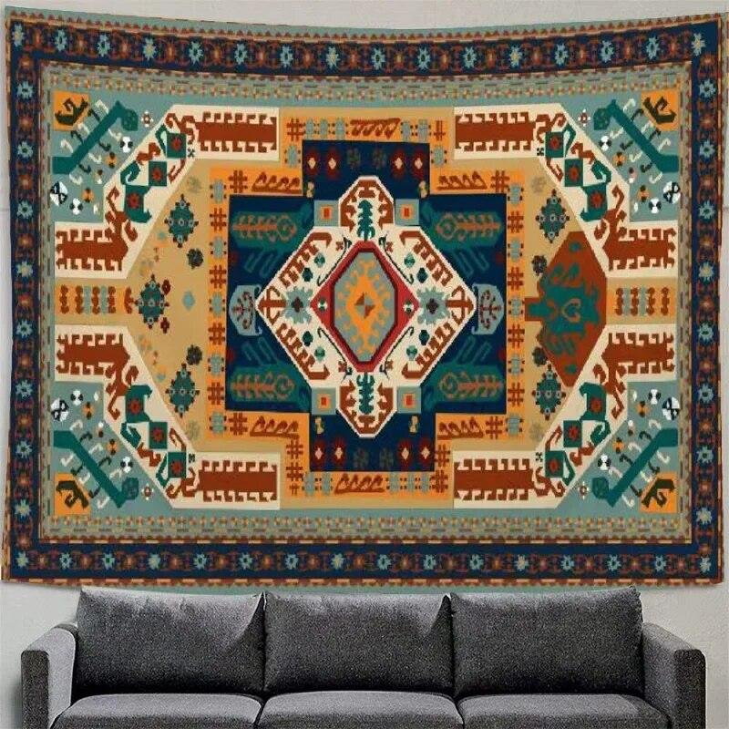 Persian Tapestry Wall Hanging Beach Blanket Mattress Psychedelic Bohemian Yoga Mat Mandala Tapestry