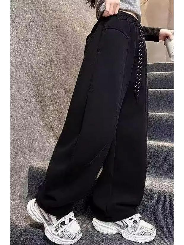 Dívčí kalhoty s širokými nohavicemi pro jaro a podzim 2025 - Ležérní módní pracovní a sportovní kalhoty pro velké děti