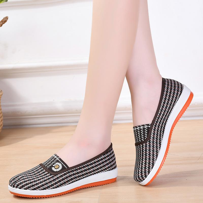 

Тканевые туфли женские одинарные туфли новые весенне-осенние мягкая подошва удобные туфли-лодочки на плоской подошве женские 40