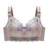 Temperature change court embroidered lace bra without steel rim sexy women's breast adjustment bra